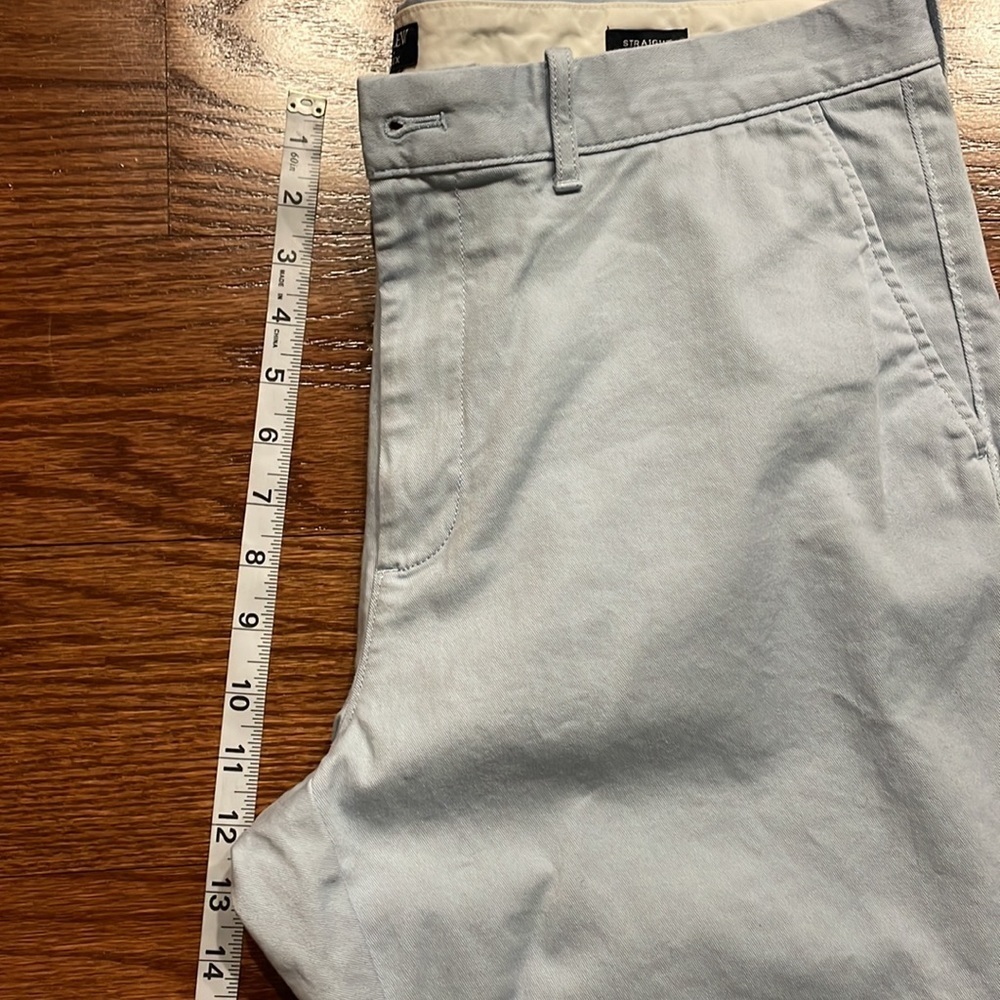 J CREW men’s Flex Straight cut Chino pants flat front 4 pocket light blue 36-30 - Picture 11 of 16
